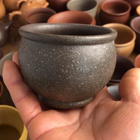 紫砂茶壶青灰段泥主人杯170豪升左右