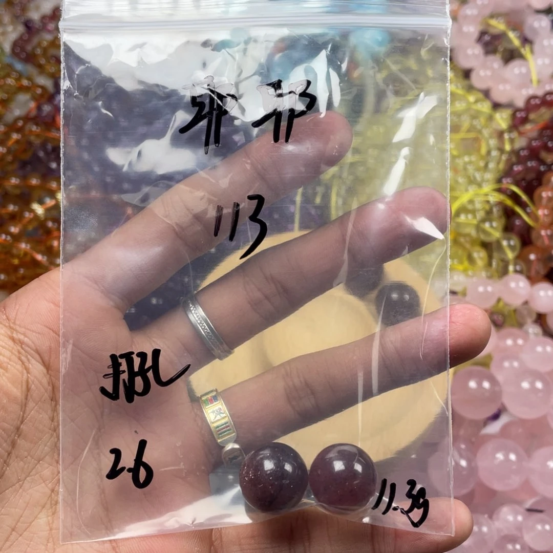水晶天然草莓晶未镶嵌