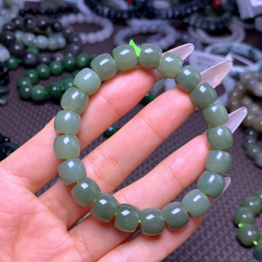 和田玉未镶嵌手串卡10