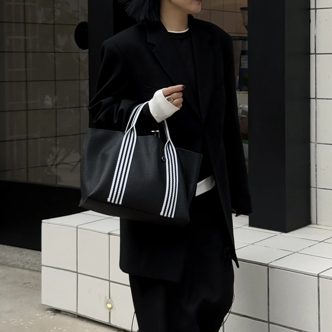 JISHE即奢贵版本TC头层牛皮年度排名搭配托特菜蓝子包AL6612X