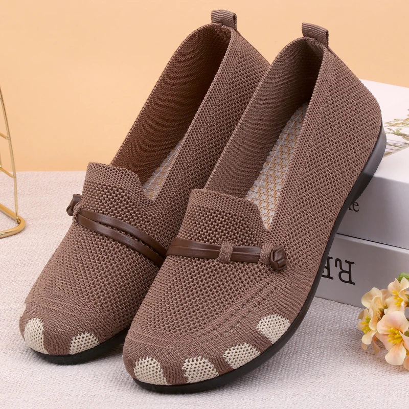 春秋季女鞋透气一脚蹬透气夏季单鞋春秋老年人舒适老北京布鞋老人
