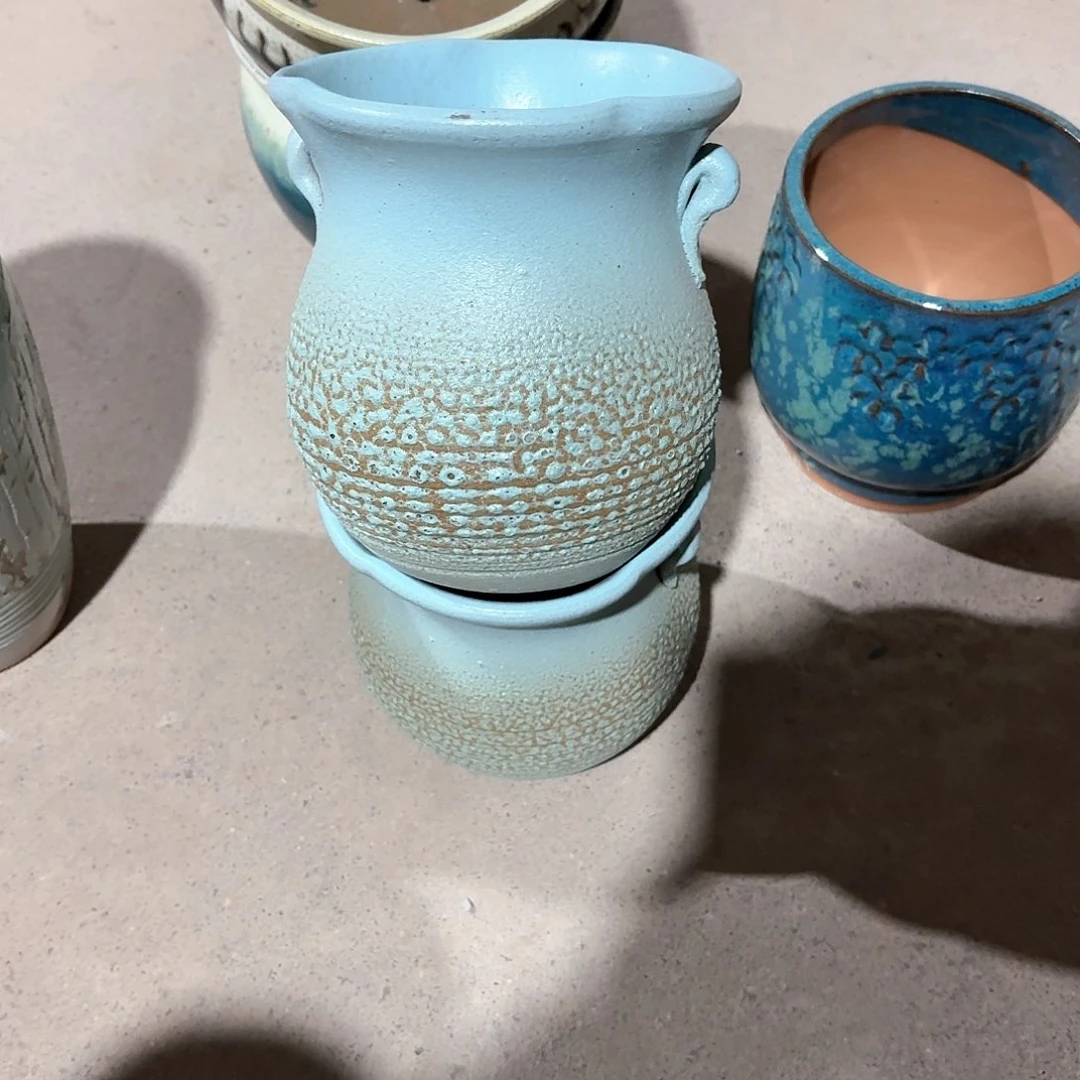 紫砂花盆口15高16两个