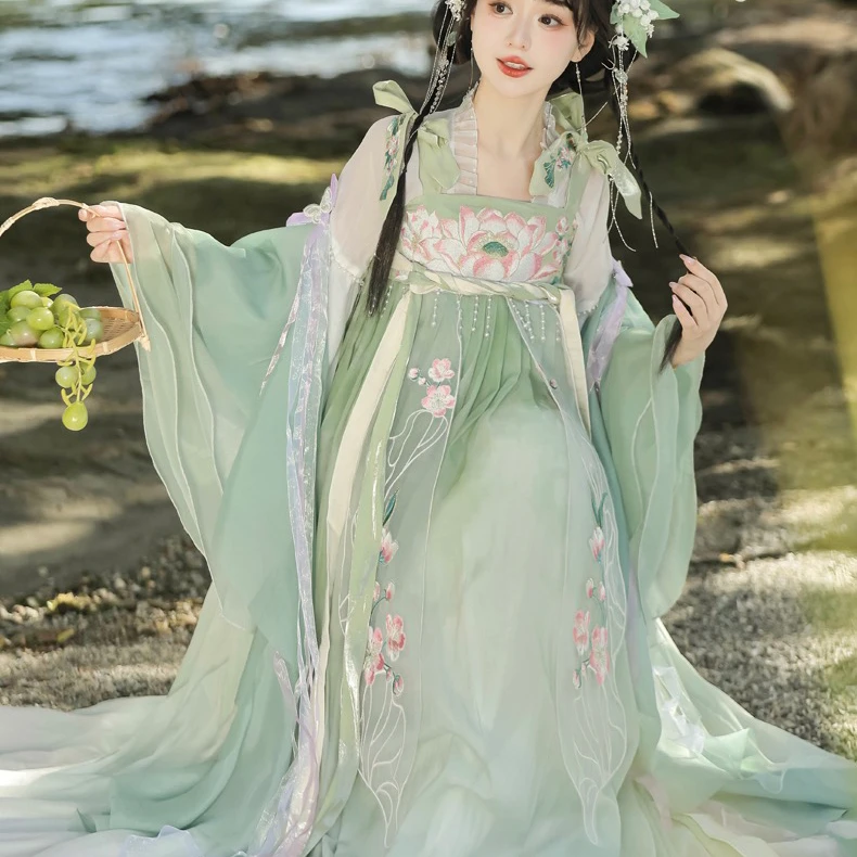 柒月集原创汉服女【清菏】齐胸襦裙日常款中国风新款汉元素春夏