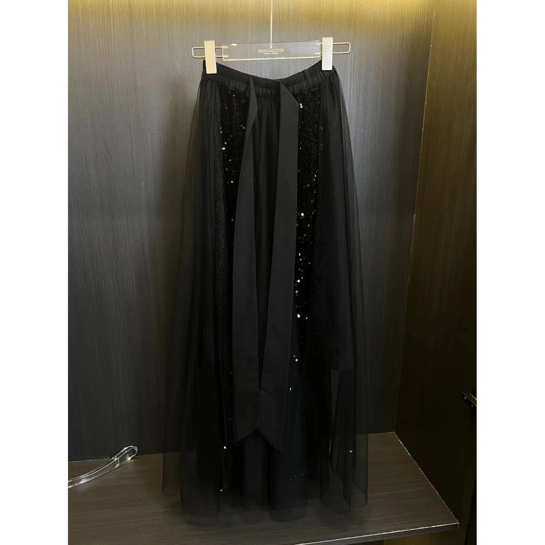 现【小云姐】蕾丝亮片半裙010137