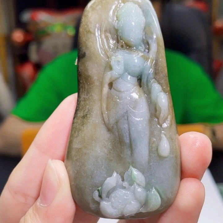 翡翠未镶嵌吊坠(不含链)A76