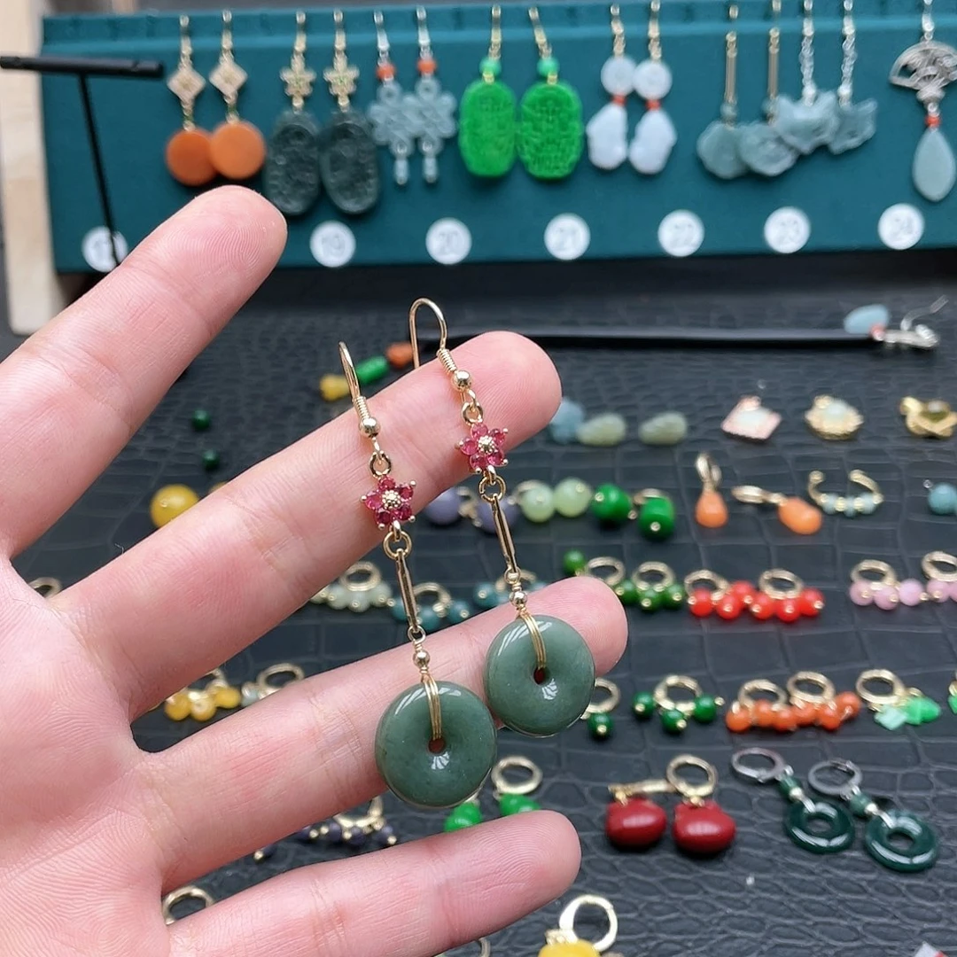 未镶嵌翡翠耳饰008759