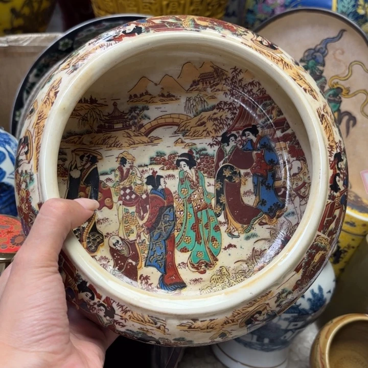 紫砂花瓶瓷器摆件 瓷器摆件