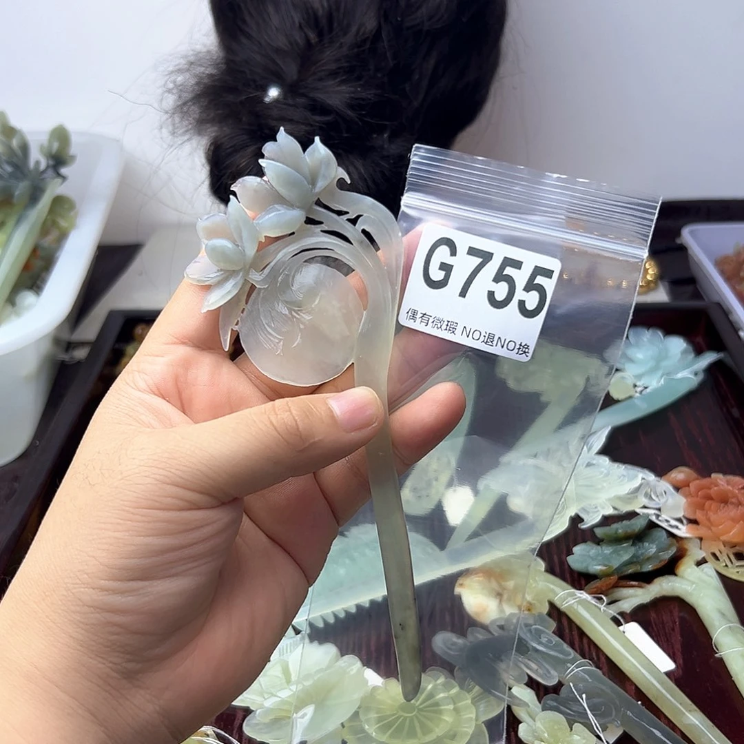 蛇纹石玉合金发饰J****T
