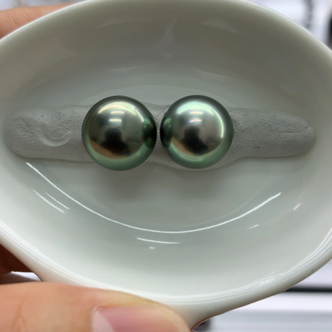 海水珍珠裸珠12+孔雀绿炫彩 安安