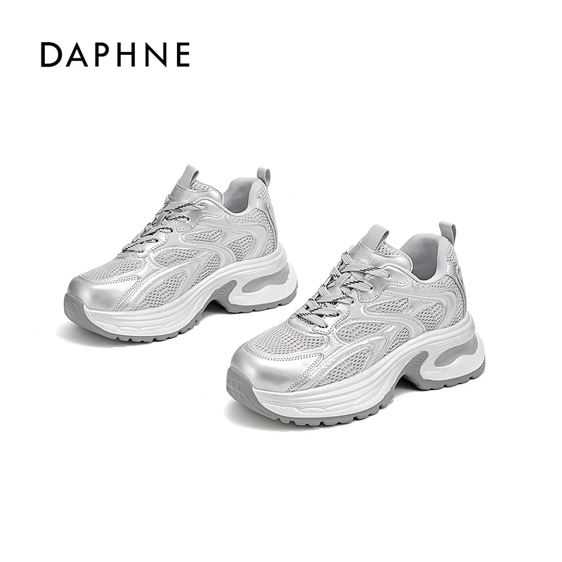 Daphne/达芙妮2025春夏新款潮流老爹鞋时尚网面鞋百搭厚底休闲鞋