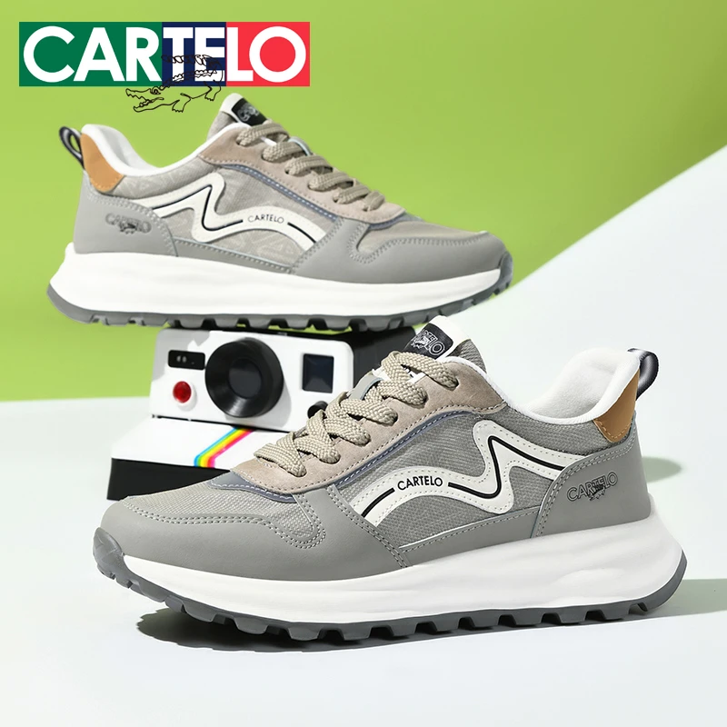 卡帝乐鳄鱼男鞋时尚休闲鞋春季百搭潮流厚底透气网面运动阿甘鞋男