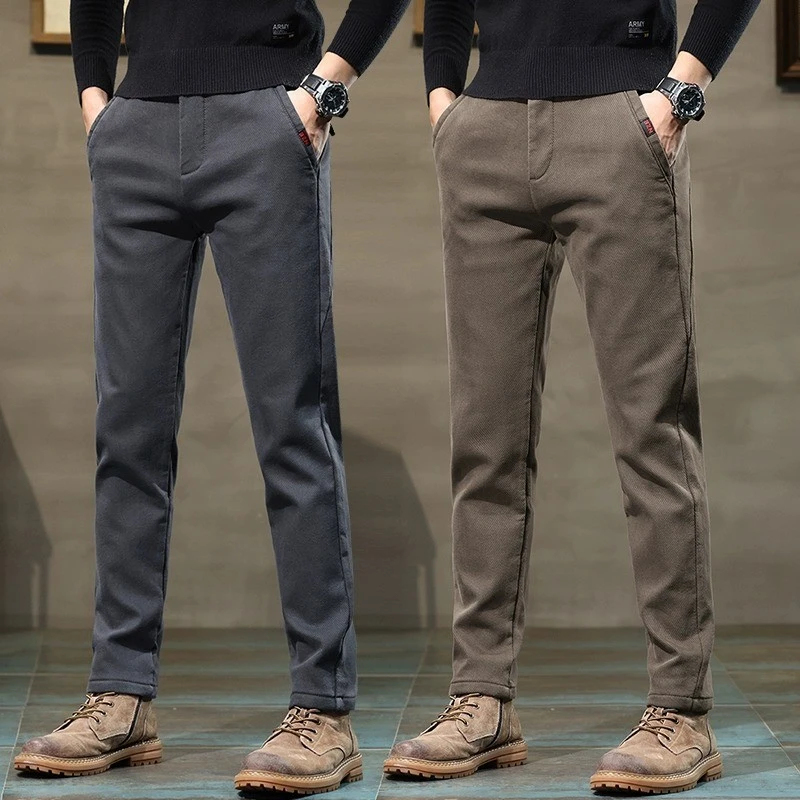 【爆款】2025男士宽松男款弹力直筒修身休闲长裤子夏季男裤百搭-K