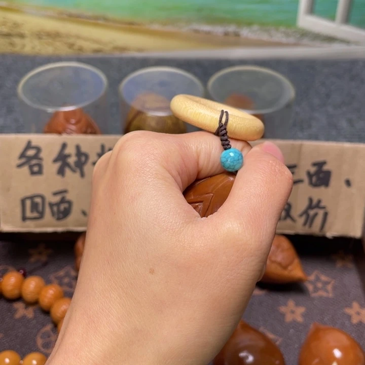 橄榄核把件六面生命
