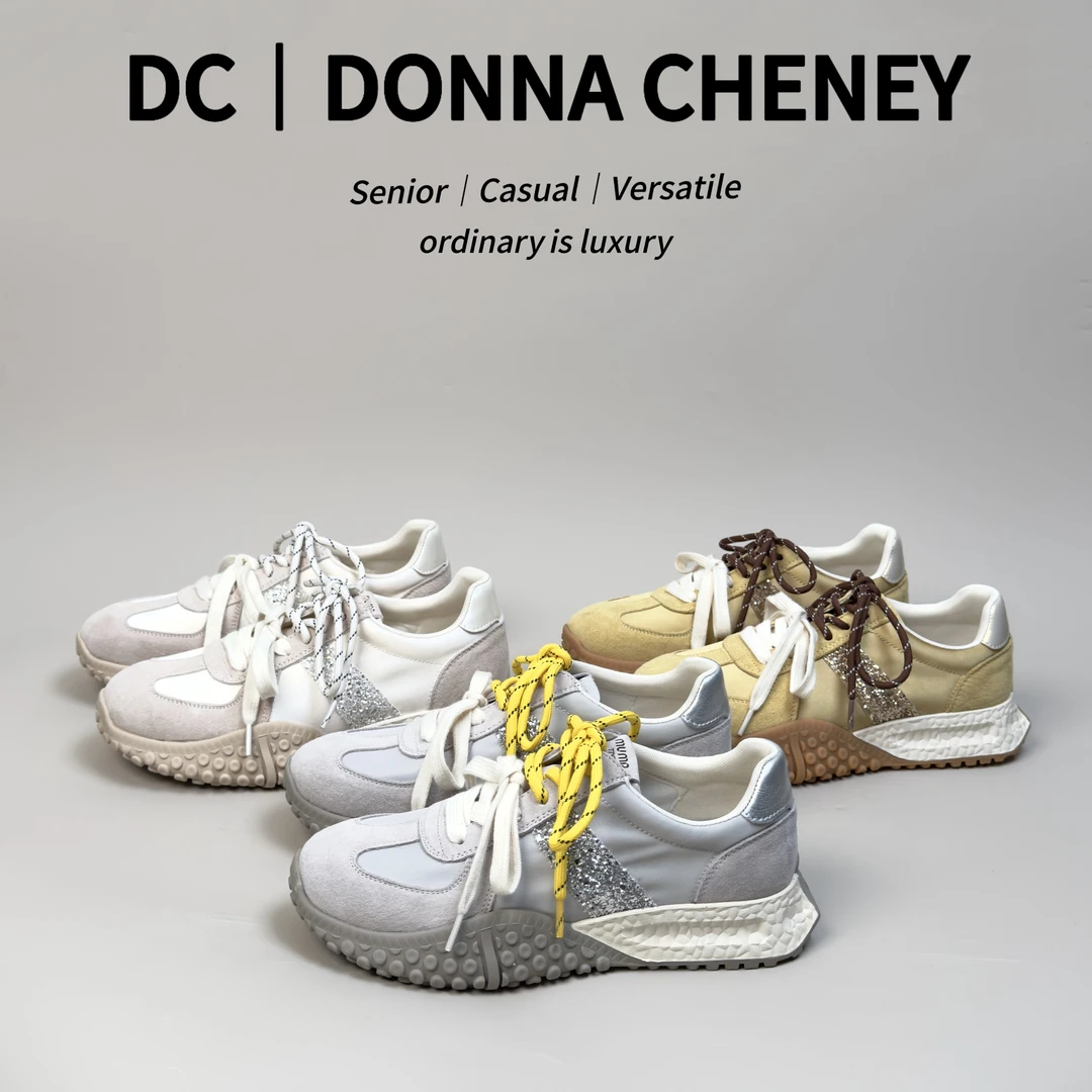 Miu系厚底阿甘鞋2025夏季真皮百搭透气德训运动休闲鞋