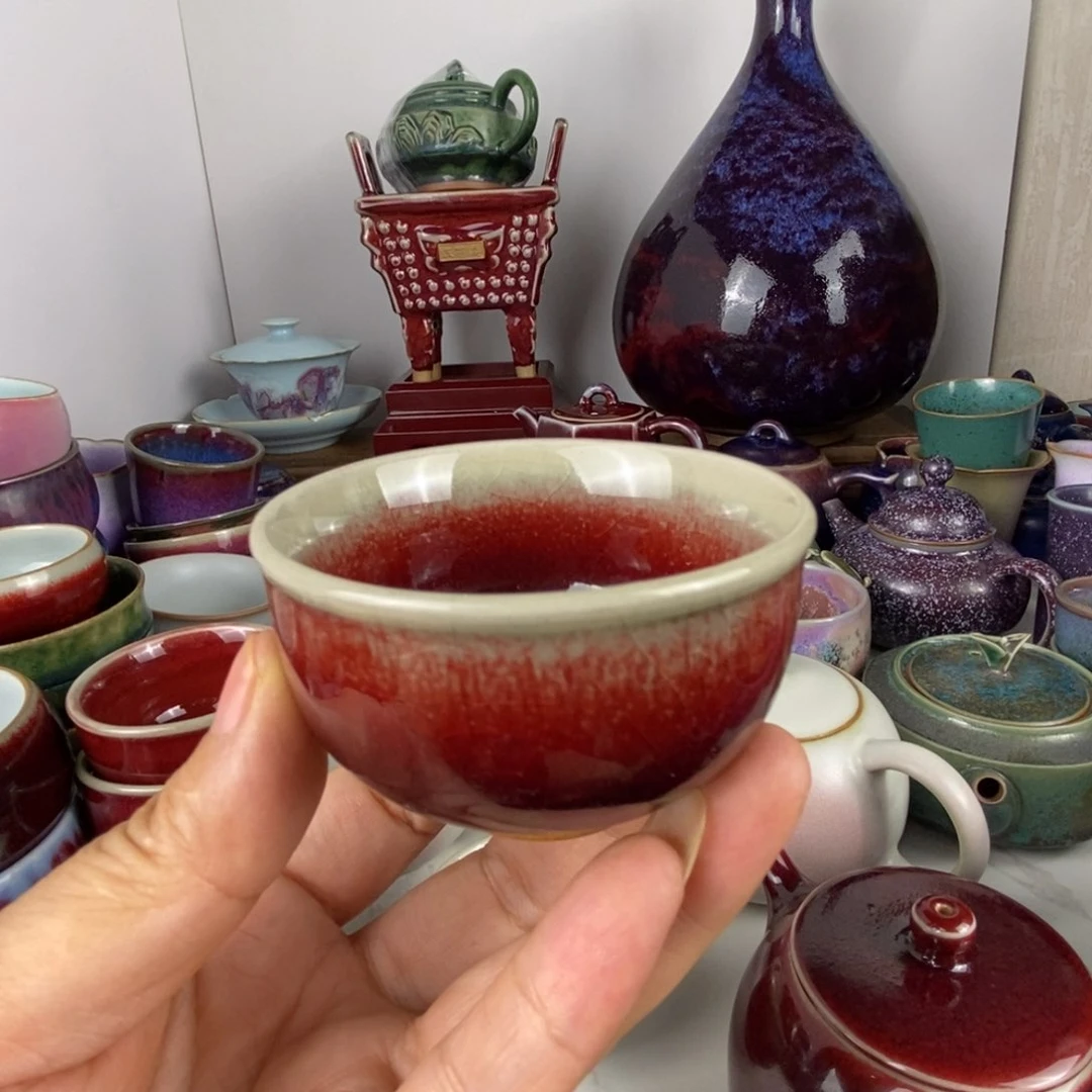 莹***～茶盏中国神后钧瓷茶具