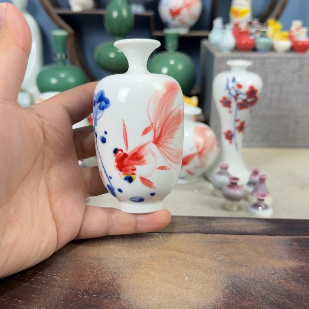陶瓷手工小花器摆件
