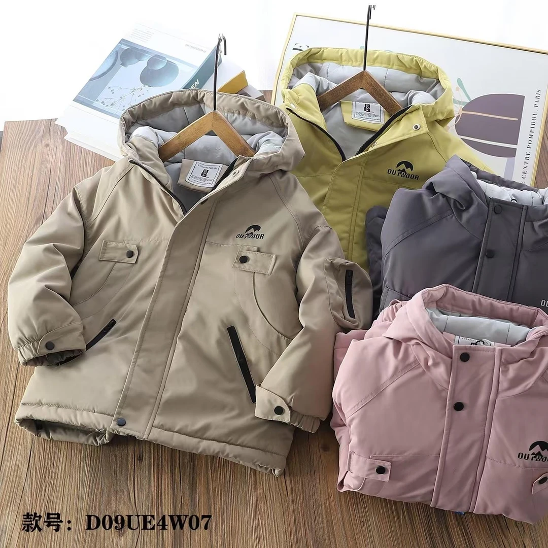 中大童男童棉衣外套冬装 儿童帅气棉服连帽冲锋衣保暖衣