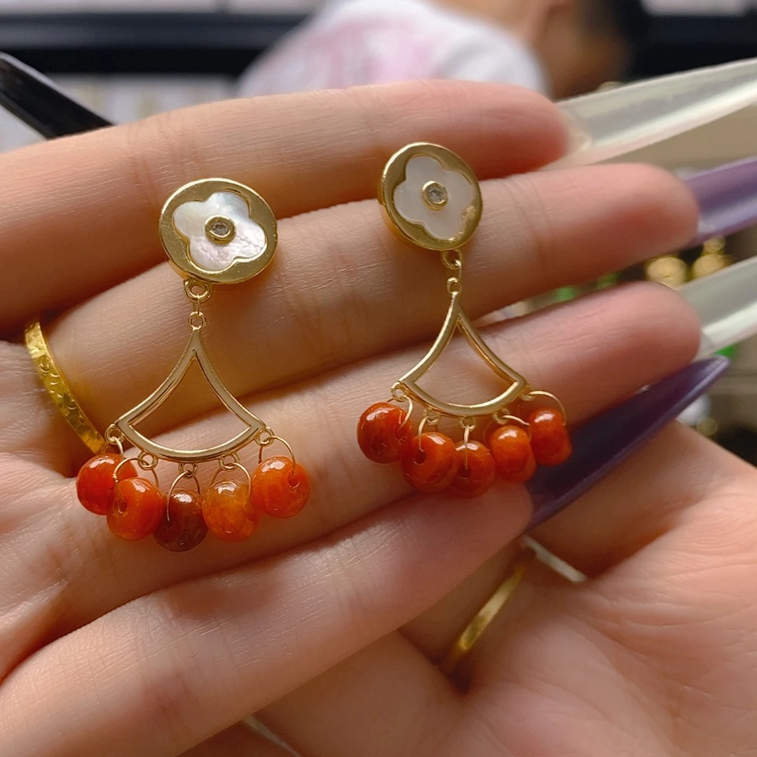 翡翠合金耳饰翡翠