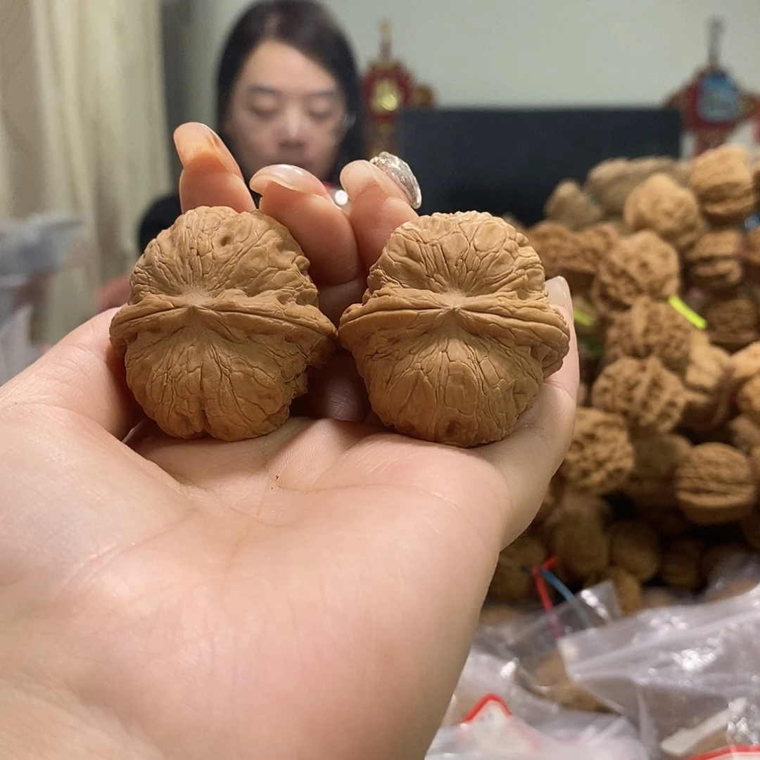 把件文玩核桃39平谷元宝有光