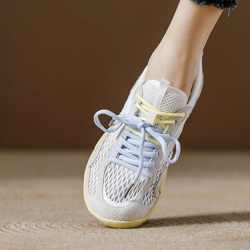 网鞋女透气网面阿甘鞋2025夏季新款德训鞋薄款小白鞋防滑登山鞋女