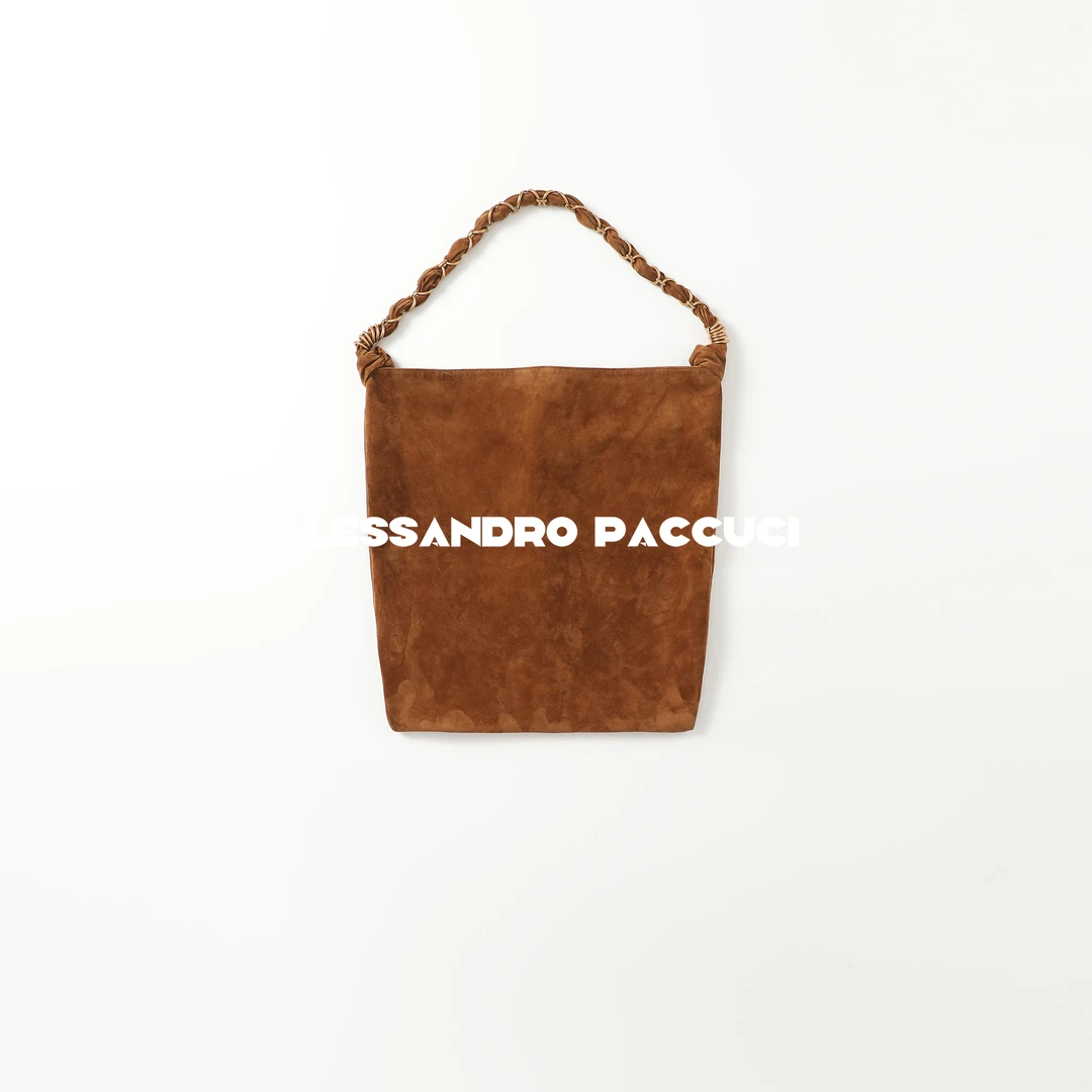 AP洛哥52059BD【自由之诗】羊琼绒棕色大容量时尚百搭单肩包包