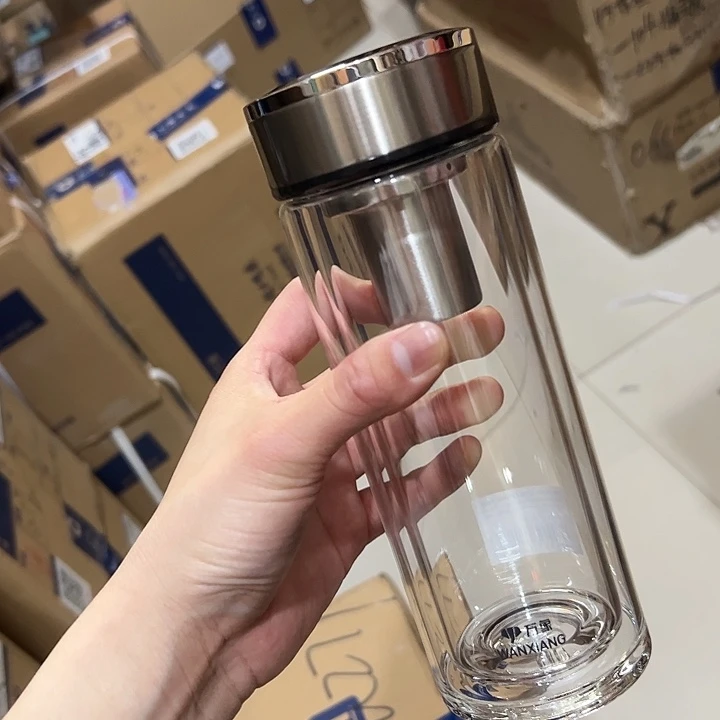 V48-70-370ml  双层  杯套 玻璃杯