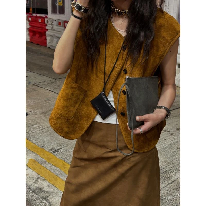 EXPAPARICH 设计师款特种进口反绒皮马甲