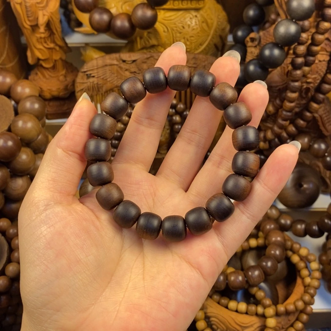 檀香木手串/手链J****n老山檀黑肉沉水老型1011焦糖微