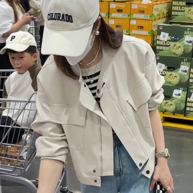 立领小皮衣外套女2025春秋新款爆款百搭机车服短款上衣PU皮夹克