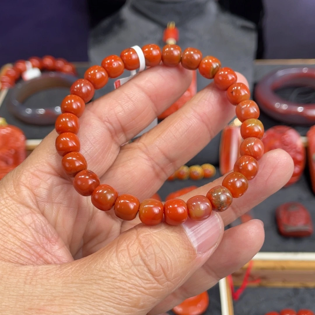 ****人南红玛瑙未镶嵌单圈