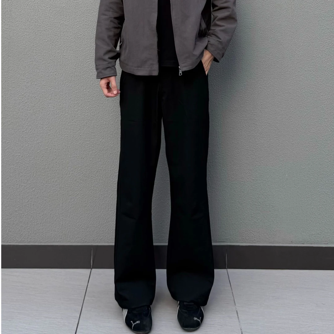 有裤逸选上新早秋款宽松三角裁片高级挺阔感设计直筒西裤