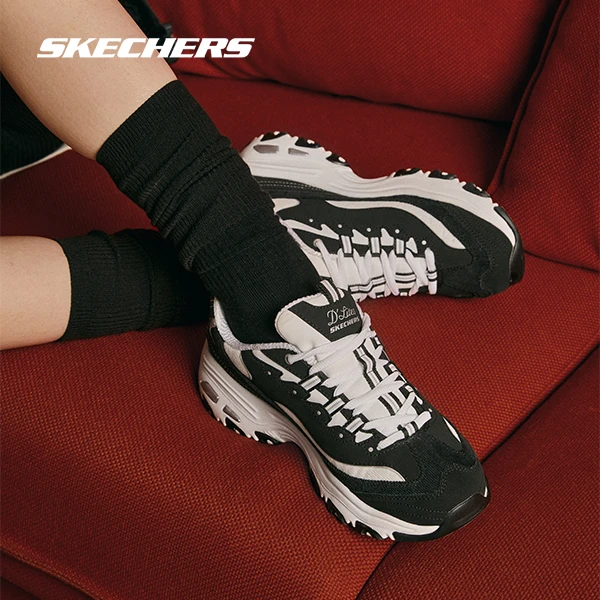 斯凯奇奶茶熊椰乳拿铁新款复古老爹鞋男女情侣运动老爹鞋149906