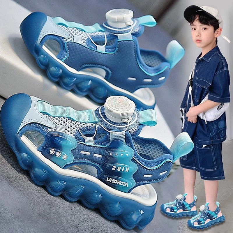品牌氢云凉鞋男童2025新款夏季儿童运动沙滩鞋中大童防滑凉拖