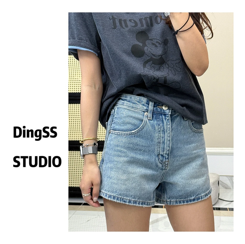 【珊珊推荐】欧韩短裤 夏季爆款高腰A字版显瘦百搭牛仔短裤