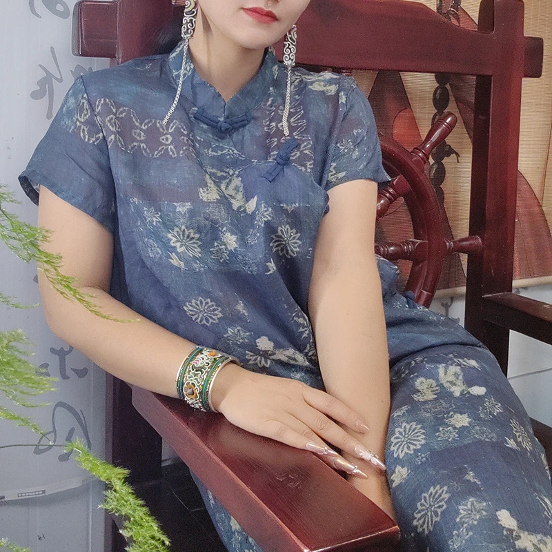 扶茶-夏季百搭长款民族风气质连衣裙152059