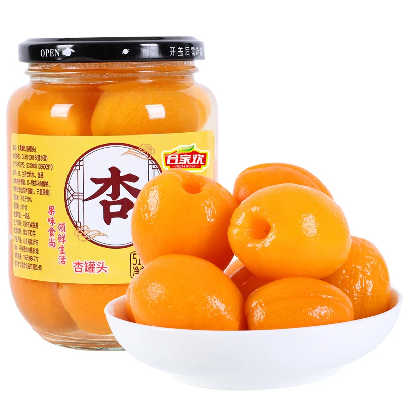 【拍一发四】新鲜510g四瓶甜杏罐头应季水果清甜爽口