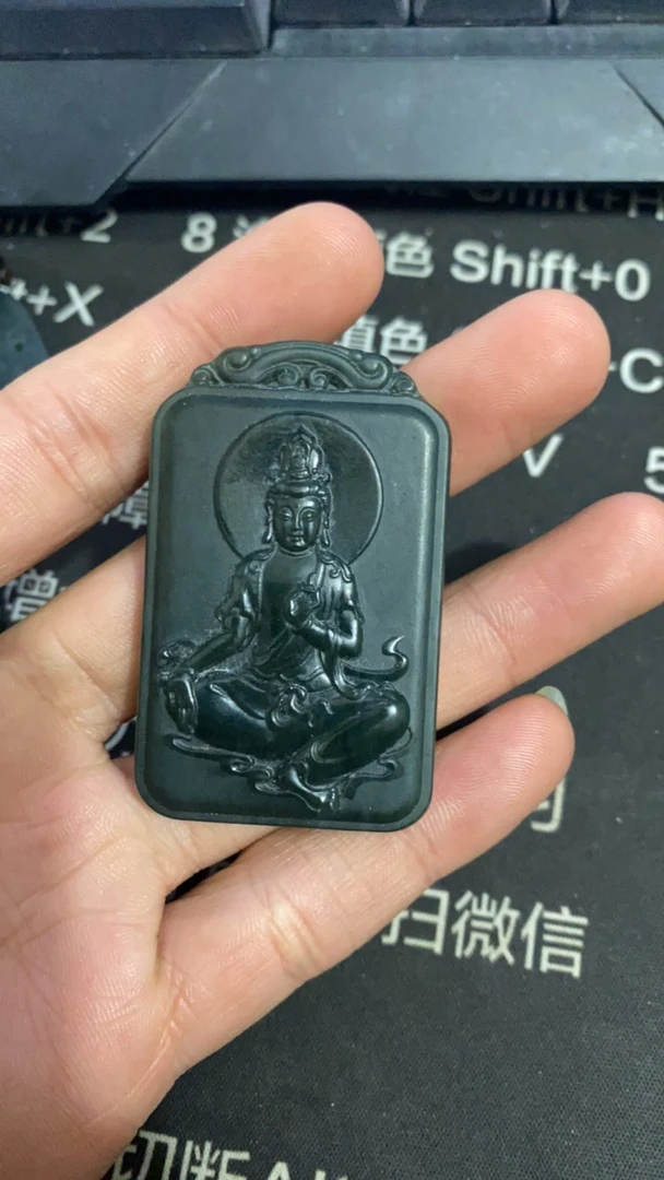 和田玉青玉观音 随机发货