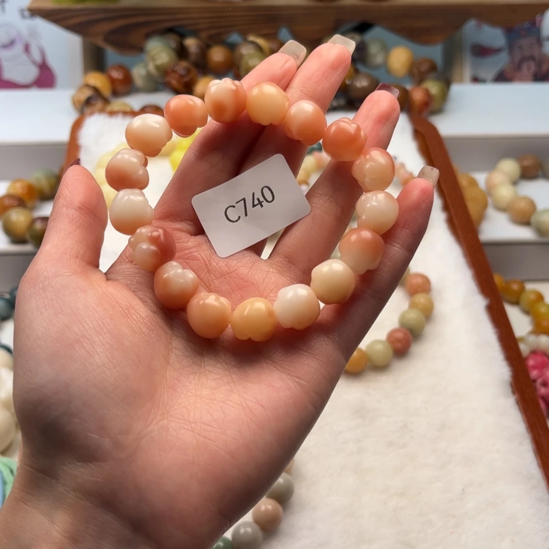 菩提根/象牙果手串甜****12mm通货猫爪一串c740
