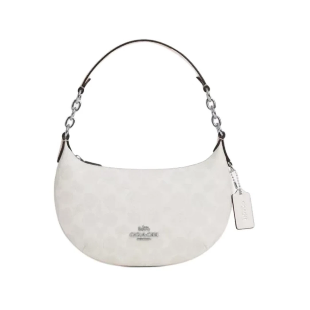 COACH/蔻驰 CBA79 SVXU5 冰川白单肩半月包 21.5*15*3