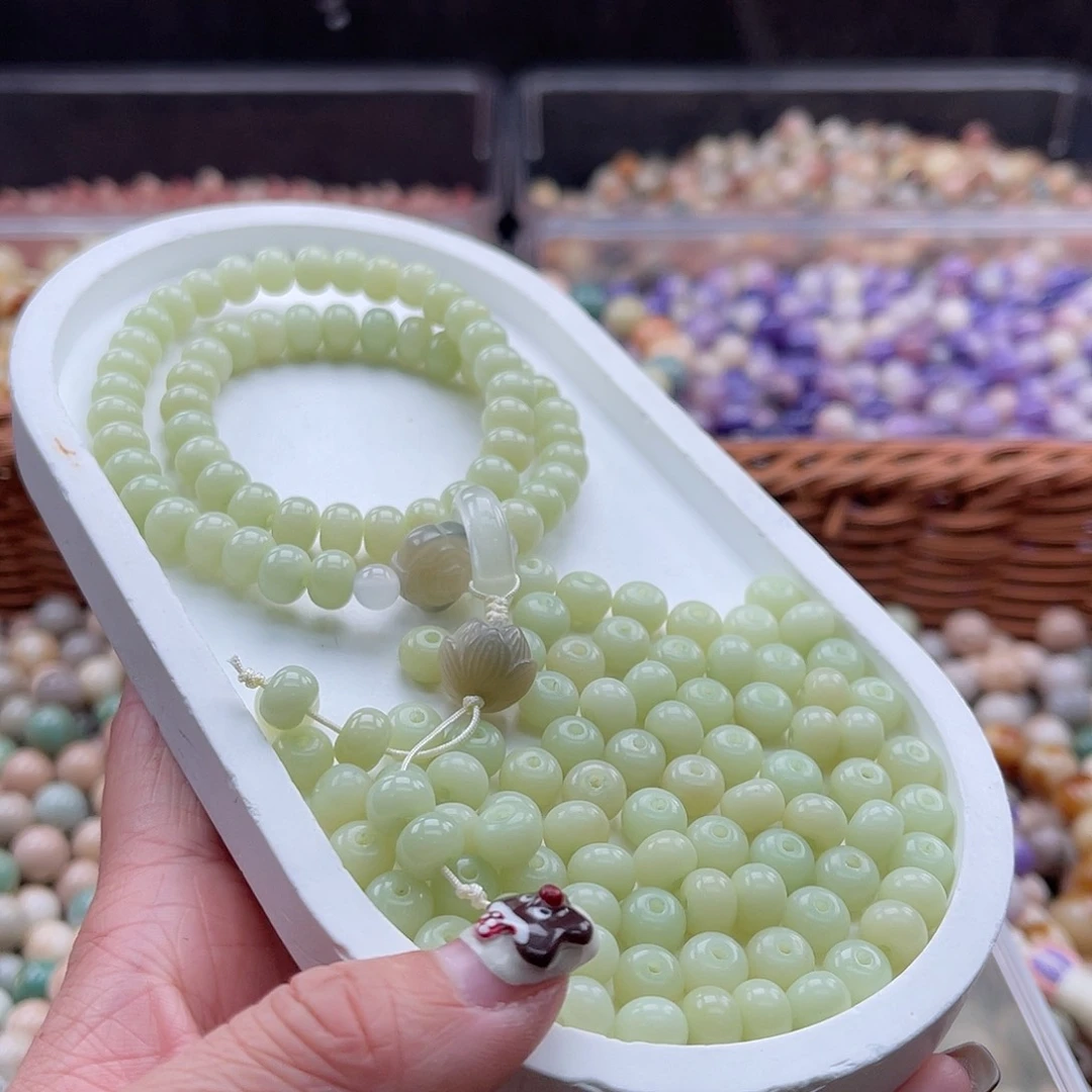 白玉菩提吊坠C/8mm/100+20颗