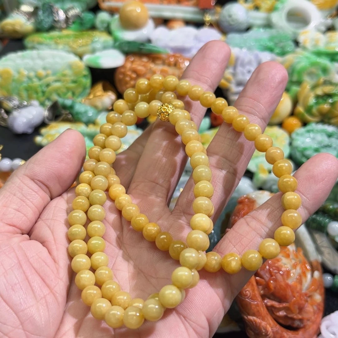 翡翠未镶嵌颈饰待编款