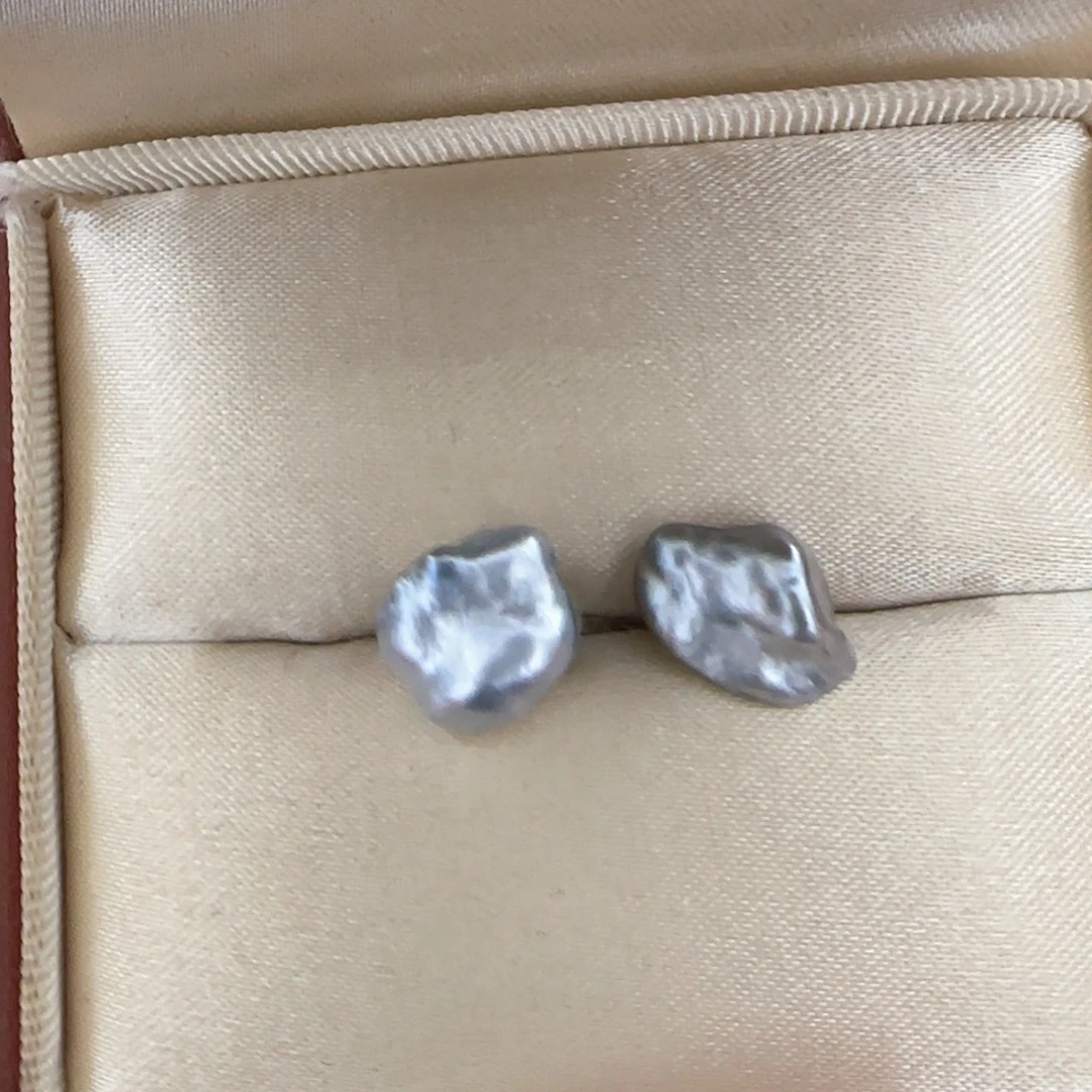 银S925镶嵌耳饰海水珍珠