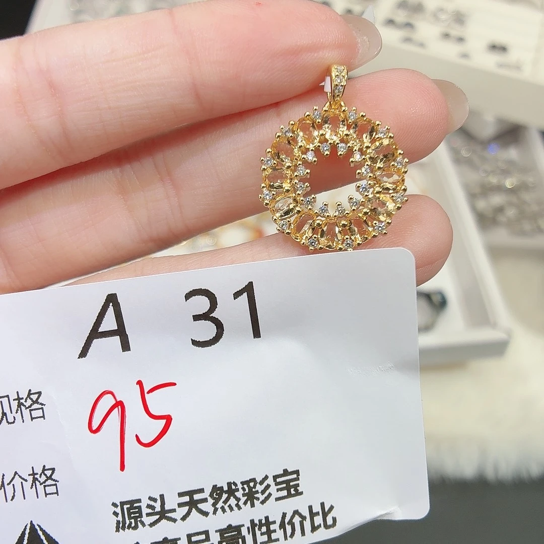 水晶珠宝半成品银S925镶嵌