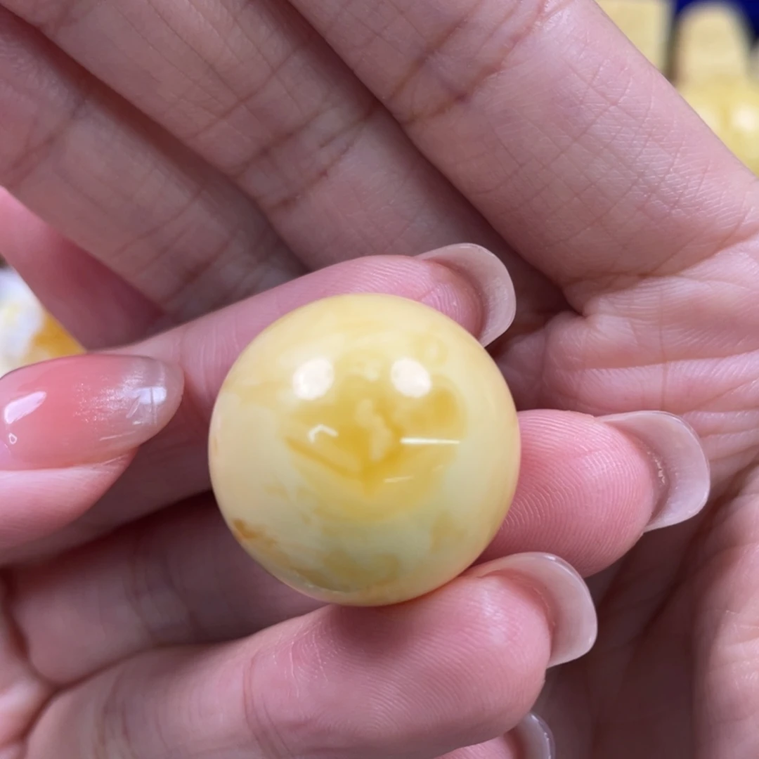 裸石蜜蜡未镶嵌琥珀蜜蜡珠子卡22mm