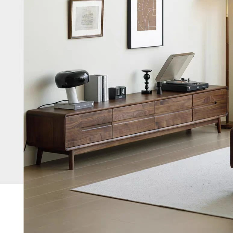 北美黑胡桃木电视柜现代简约客厅储物柜