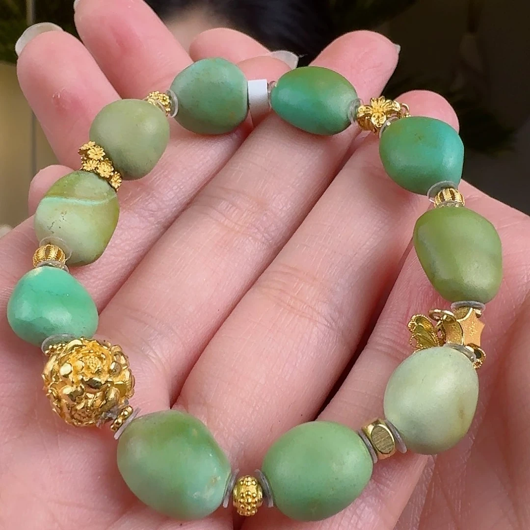 绿松石珠宝奇石18K金镶嵌