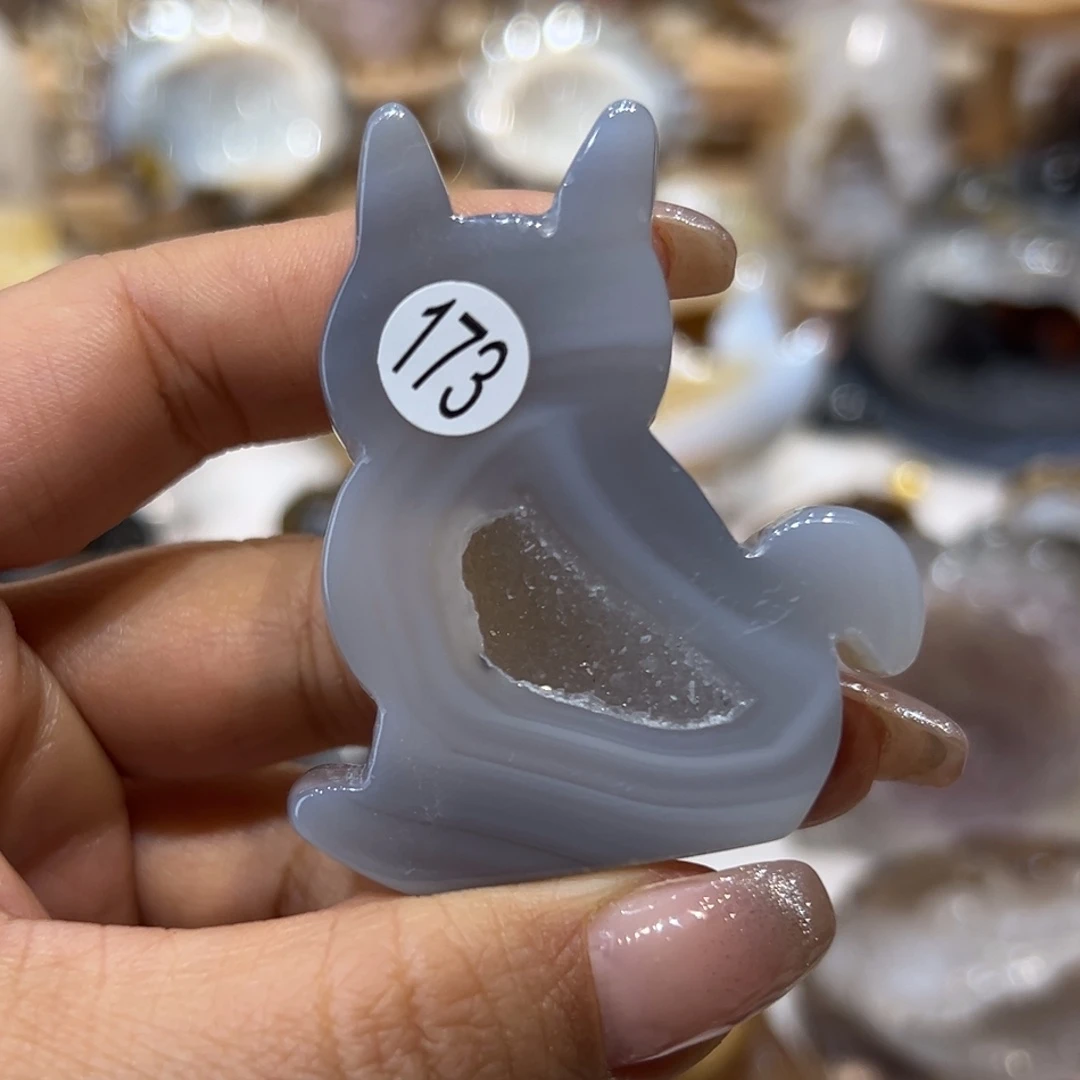 玛瑙/玉髓足铂镶嵌摆件