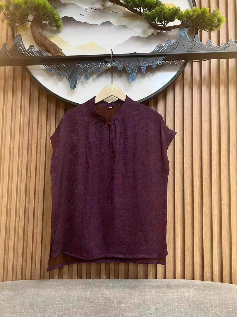 7844新中式常规款时尚休闲T恤百搭女士宽松型