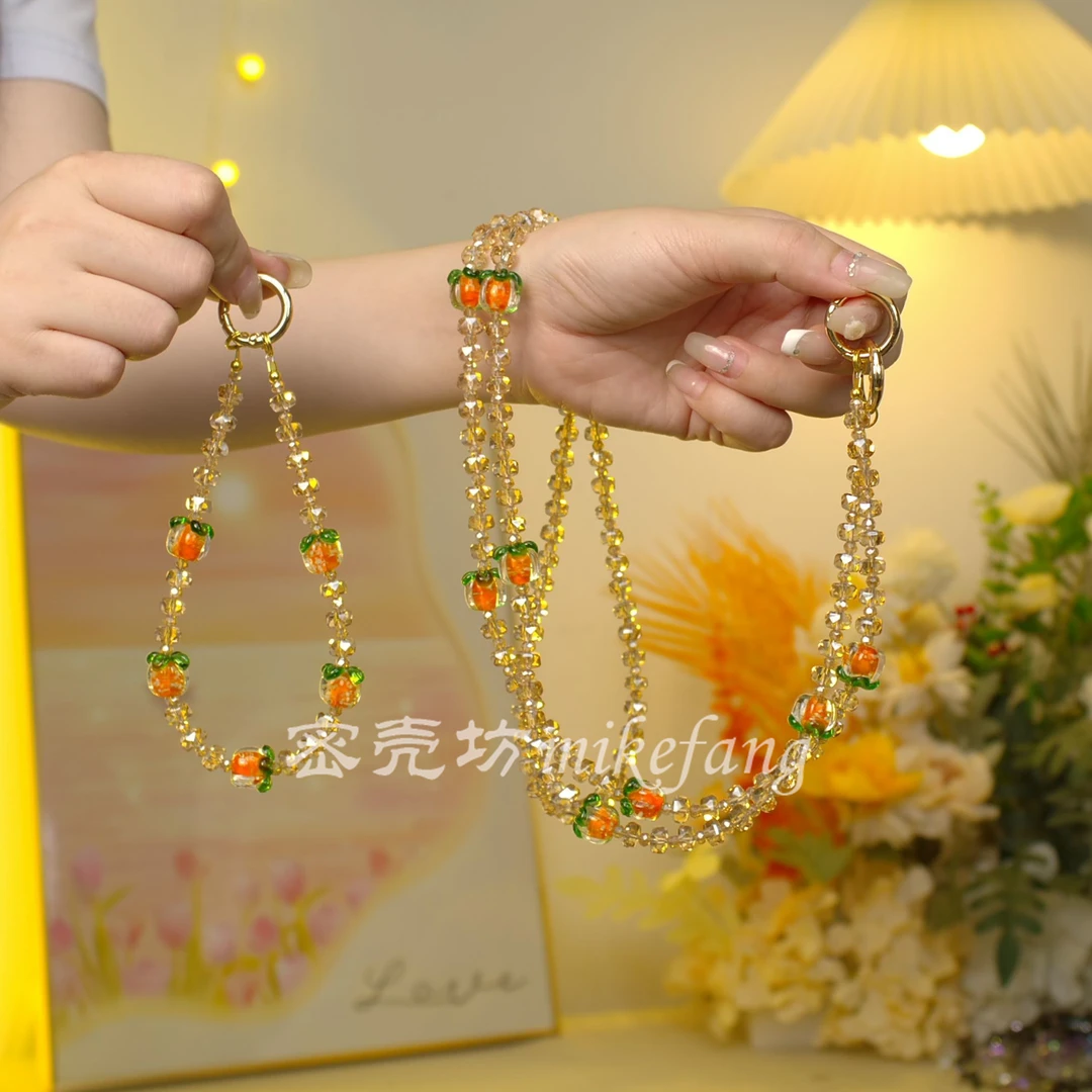 【柿柿如意】夏日小清新创意夜光手机链网红ins风时尚防摔防丢挂绳