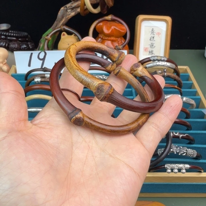 非金属木质美*洋直播间挑选鸡血藤手镯60